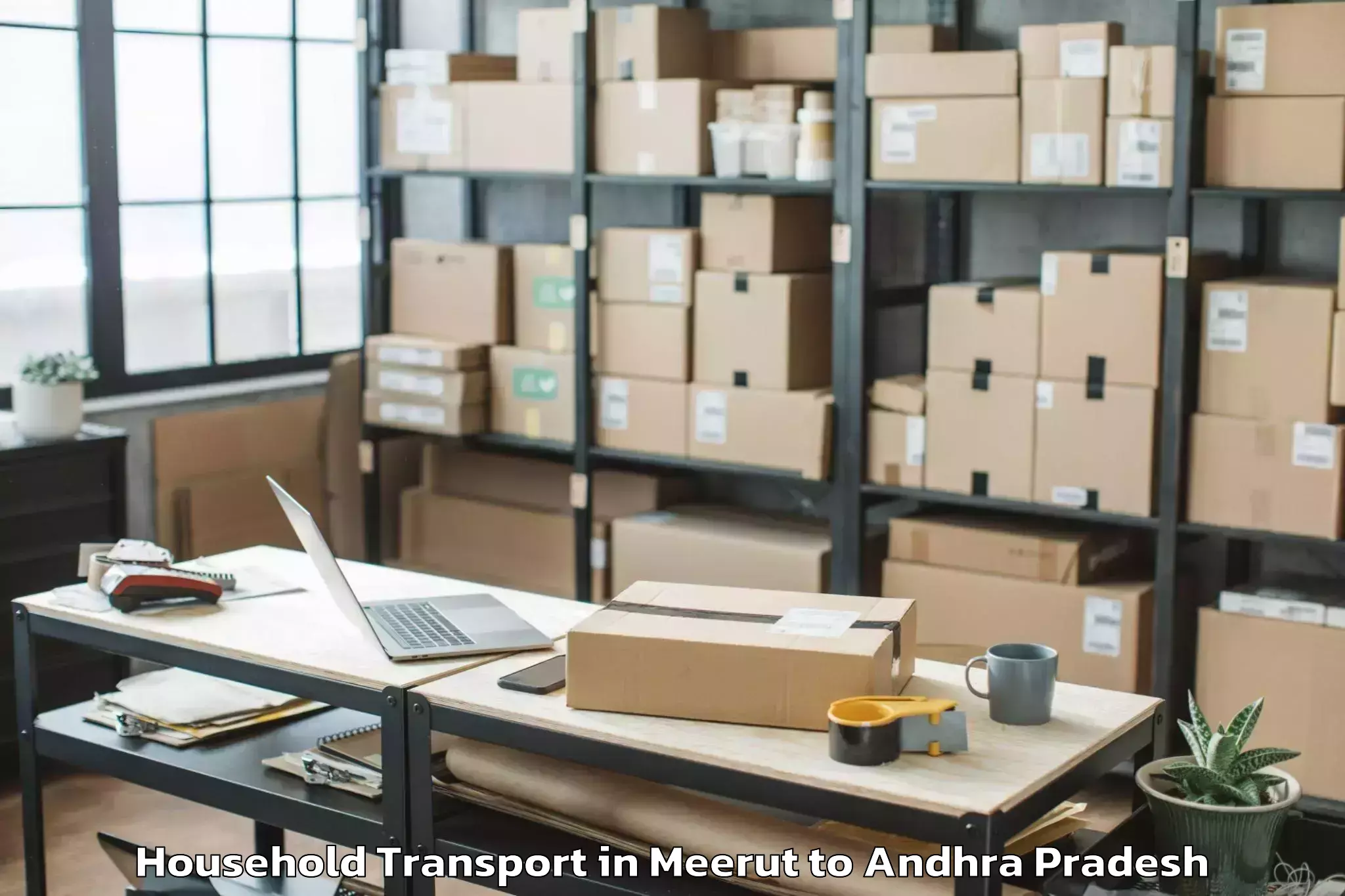 Top Meerut to Amalapuram Household Transport Available